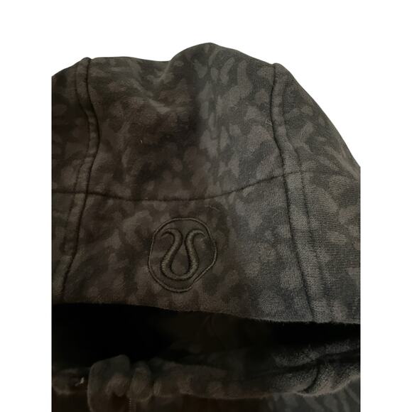 Lululemon Scuba Full Zip Hoodie Cotton Fleece  Camo Deep Coal size 8 - Picture 11 of 11